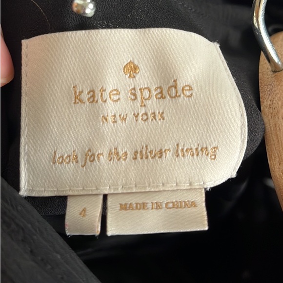 Black Dress Polka Dot Kate Spade size M - Picture 2 of 2